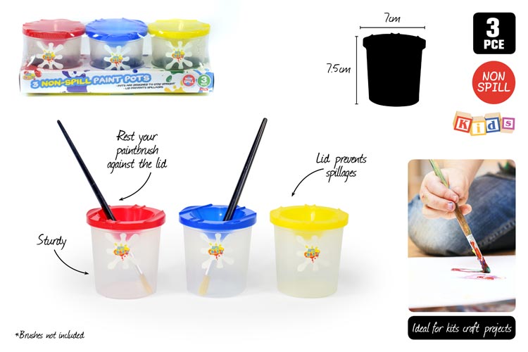 Art: Crafti Paint Pots Set of 3 (R,B,Y)